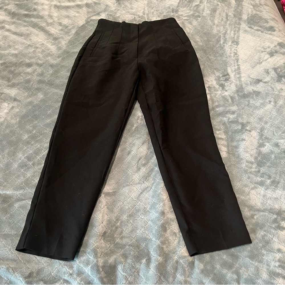 Zara Women's Classic Black Trousers high waisted M